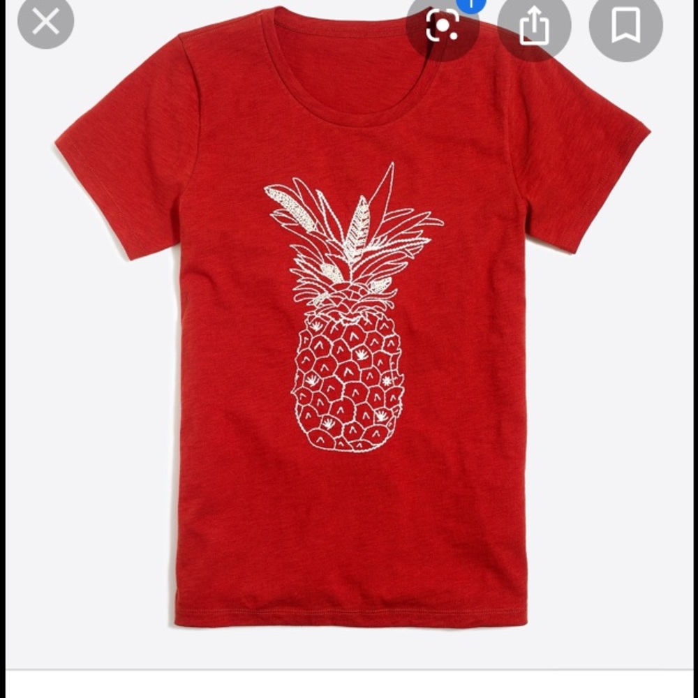 Jcrew factory embroidered pineapple T
